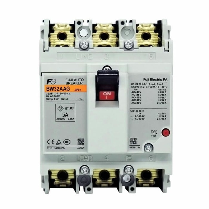 Circuit Breaker Mccb Bw32Aag; 3P; 5A/10A/15A/20A/30A (Fuji Electric)