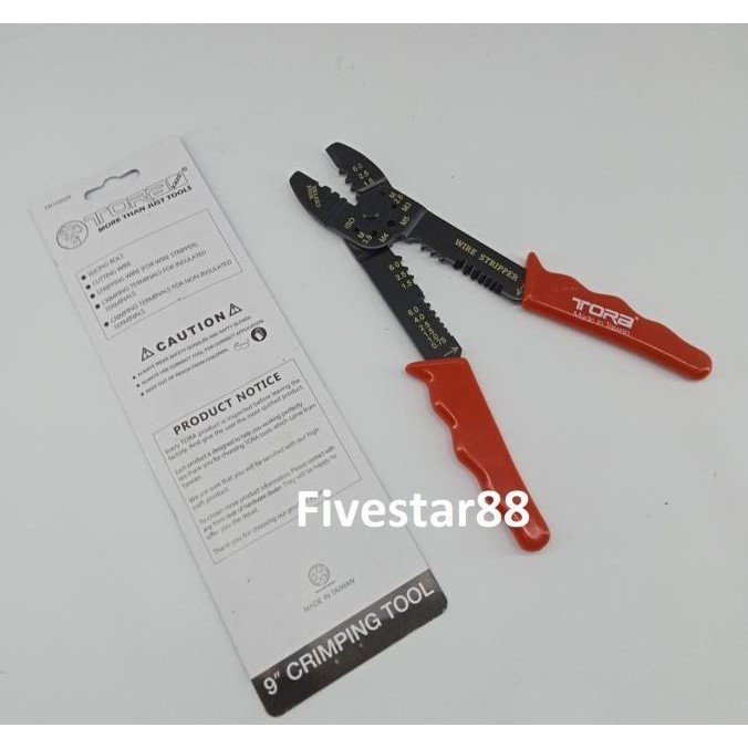Tang Kupas Kabel Tora Crimping Tools 9inch Crimping Tool Tang Crimping
