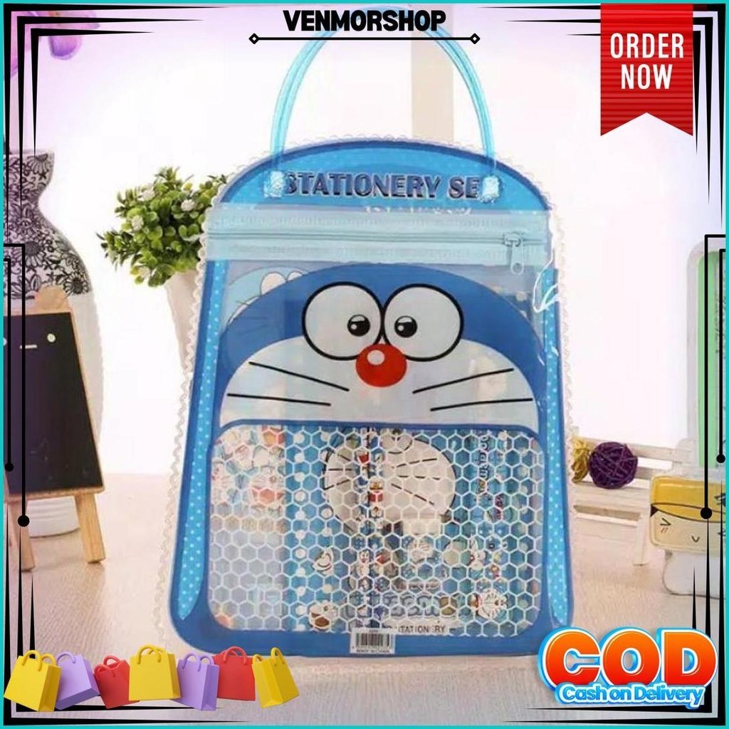 

Stationery Set 6 In 1 Free Bag Alat Tulis Anak Sekolah Buku Pulpen Penghapus Pengaris Import Promo
