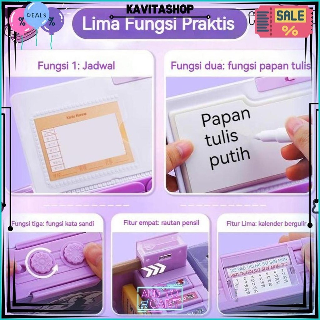 

Tempat Pensil Multifungsi Motif Kartun Untuk Anak Laki-Laki / Perempuan Multifungsi Dengan Kunci Password Untuk Anak Tempat Pensil Cod