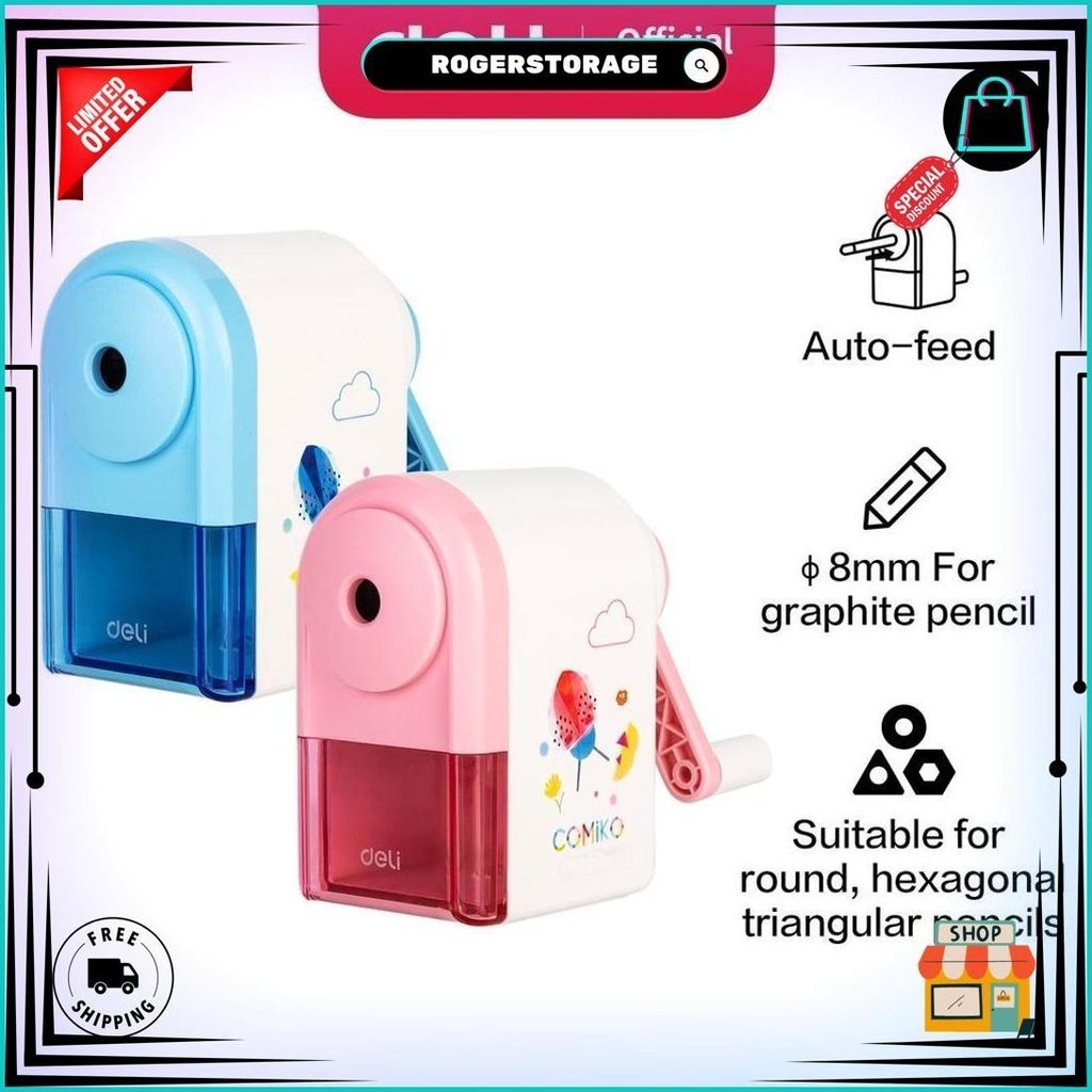 

Deli Pencil Sharpener / Rautan Pensil Auto-Feed Motif Kartun Simple Dan Lucu E0641S Promo