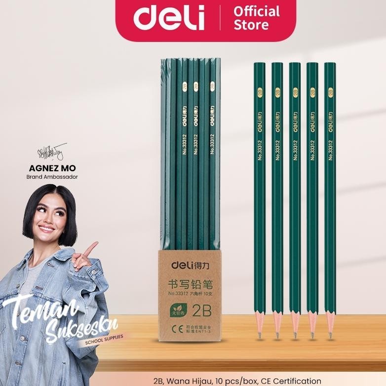 

Deli Pensil Kayu Hb/2B 10Pcs/Box 33312 Promo