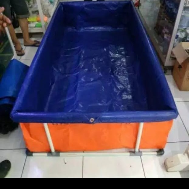Jual Kolam Terpal/Kolam Lele/Kolam Nila/Tipe A12 2X4X1 Promo