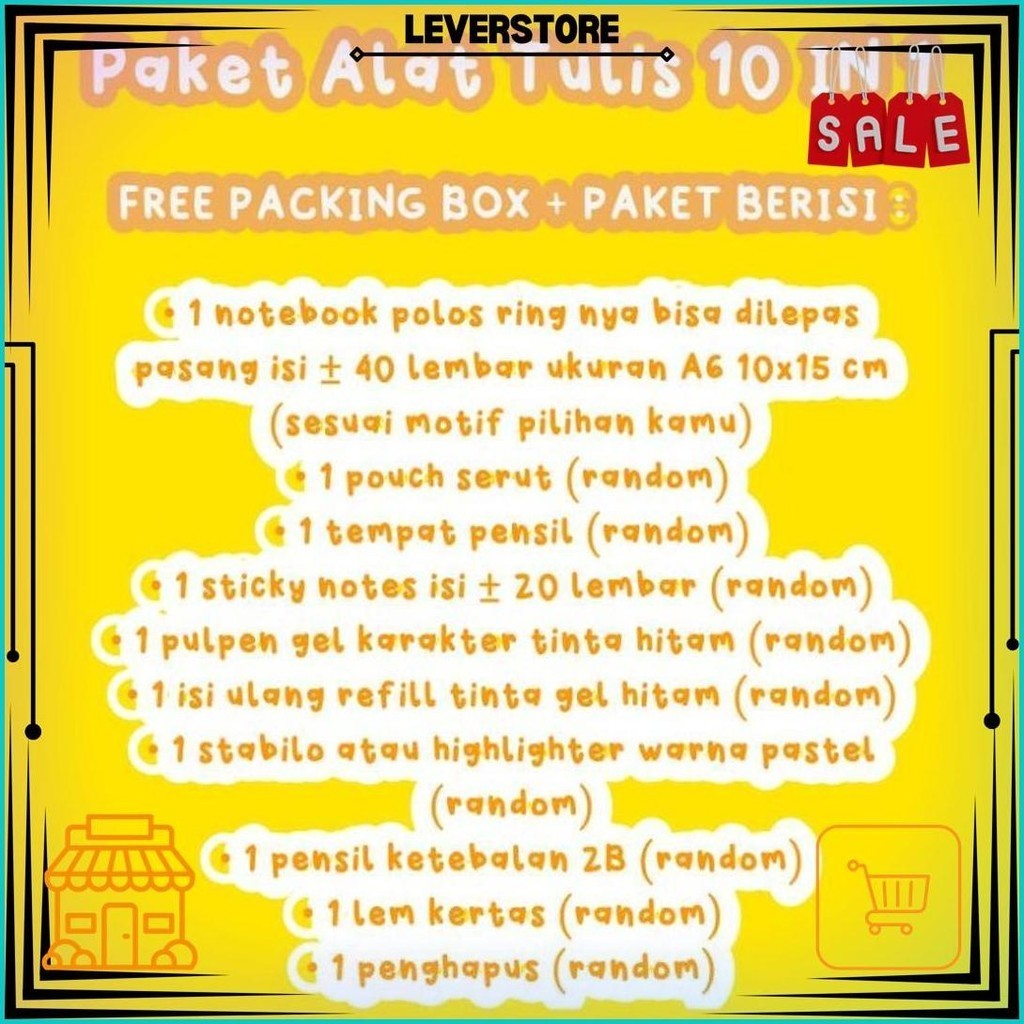 

Paket Alat Tulis 10In1 / Stationery Set 10In1 Sale