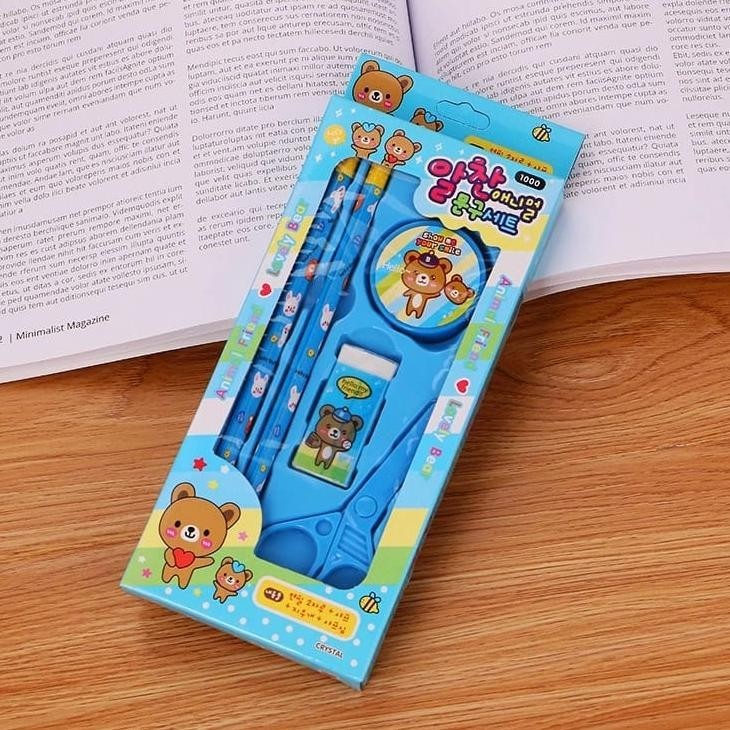 

( Zwq ) At004 Set Stationery Anak Alat Tulis 5 In 1 / Set Alat Tulis Sekolah Karakter Kado Hadiah Ulang Tahun Anak / Pensil Set Alat Tulis 5In1 Hadiah Souvenir / Paket Alat Tulis Perlengkapan Sekolah Anak Sale