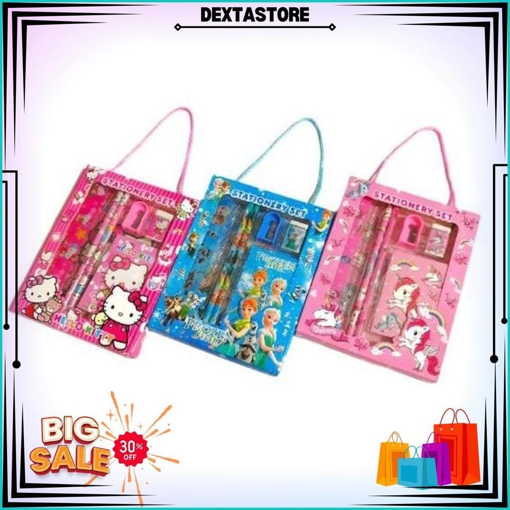 

Stationery Set 6 In 1 / Paket Alat Tulis Anak / Souvenir Anak Sekolah / Study Set Karakter Fancy Cod