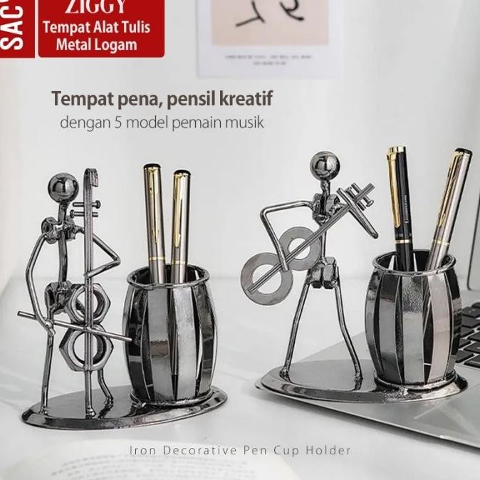 

Ziggy Tempat Pen Pena Pulpen Pensil Alat Tulis Kantor Pen Holder Ornament Dekorasi Meja Besi Logam Iron Metal Stationery Organizer Souvenir Suvenir Gift Hadiah Kado