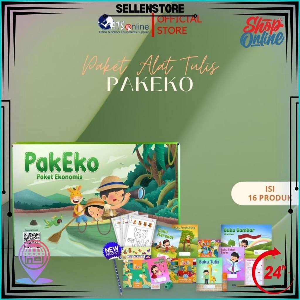 

Grafie Pakeko Paket Atk Alat Tulis Anak Lengkap Cod