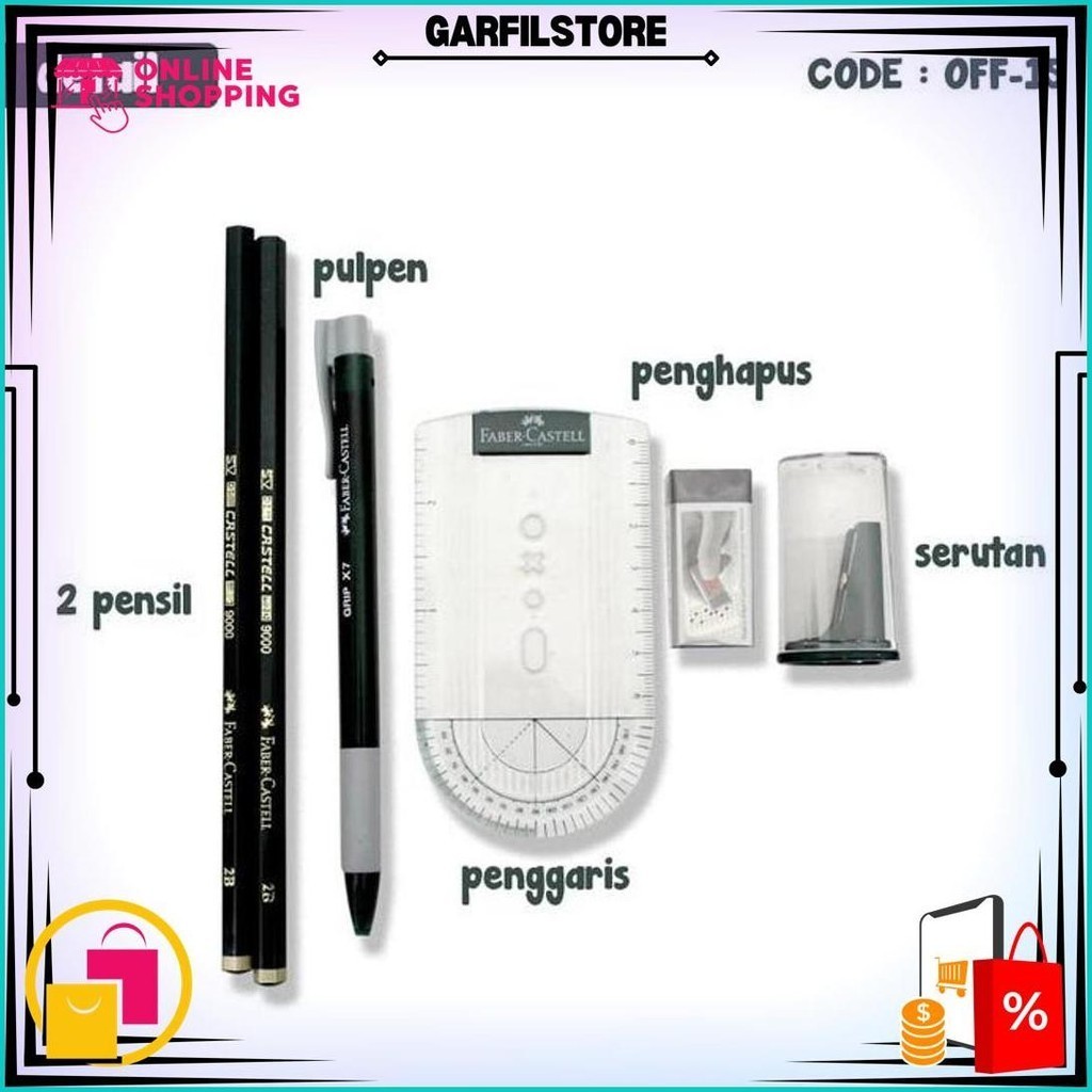 

Paket Ujian Mantap Pencil 2B Faber Castel Fancy Atk Kotak Pensil Murah Best Seller