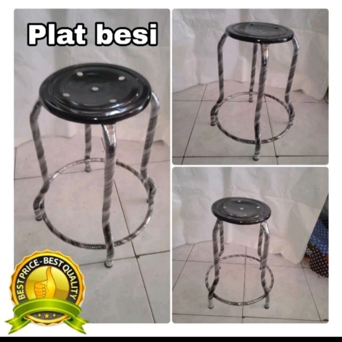 >>>>>] KURSI BULAT TINGGI 50 CM PLAT BESI