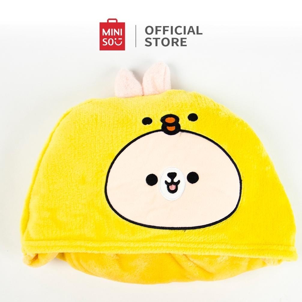 Fx-23 Miniso Selimut Hooded Blanket Selimut Dengan Topi With Hat Selimut Dan Bantal Karakter Office 