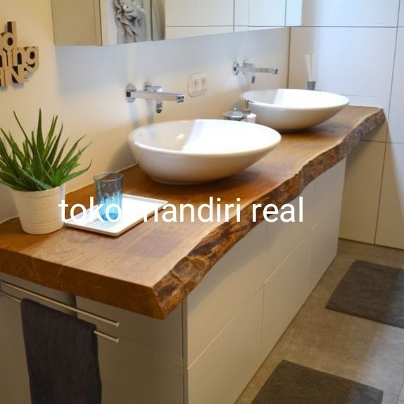 PAPAN WASTAFEL /PAPAN AMBALAN KAMAR MANDI/KAYU MAHONI 120X40