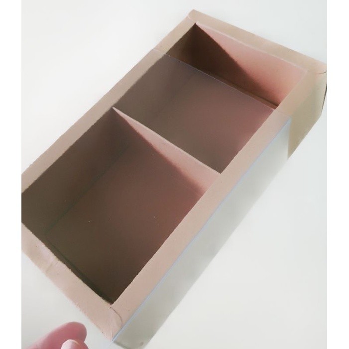 

5 pcs dus box cupcake brownies mika coklat polos sekat 2 uk 8.5 cm cake box kotak hampers packaging