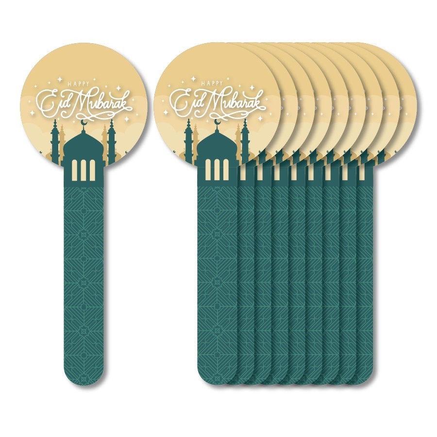

[Harga 10 pcs] sticker seal toples "EID MUBARAK" / "RAMADHAN KAREEM" stiker idul fitri tabel tempelan hampers lebaran kotak hampers packaging