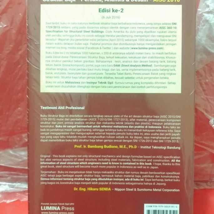 [Ready] Buku Struktur Baja Edisi 2 - Wiryanto Dewobroto