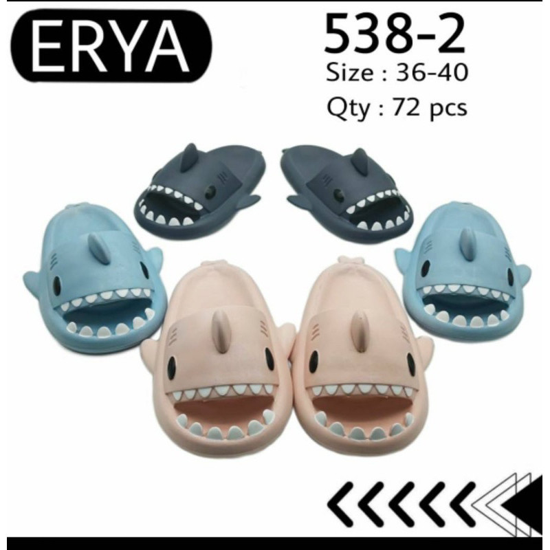 Sandal Hiu // Sandal Selop Hiu Jelly Wanita 538/ Sendal Selop Hiu Eva Lucu Dan Empuk/ Sandal Selop
