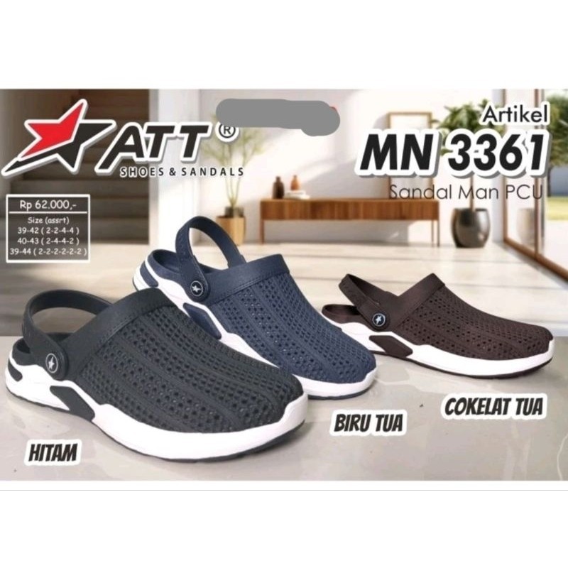 Sandal Slop Wanita // Sandal sepatu Att Karet keren 39-43