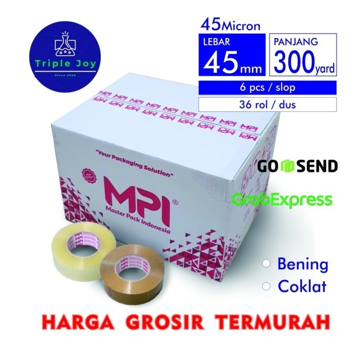 

Lakban Jumbo 2 Inch 45Mm X 300Yard Bening Coklat 1 Dus 36 Roll