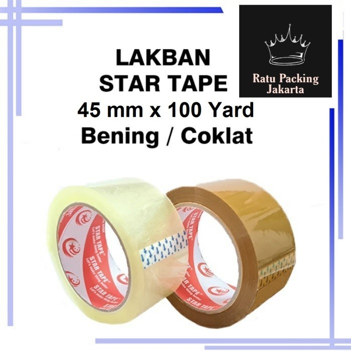

1 Dus Lakban Bening Coklat 45X100 Yard Murah