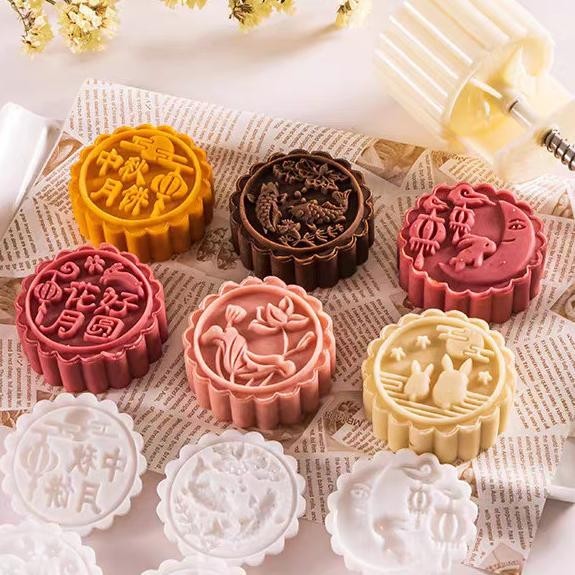 Cetakan Mooncake 100Gr Bulat Cetakan Kue Bulan Classic Cetakan Terbaru