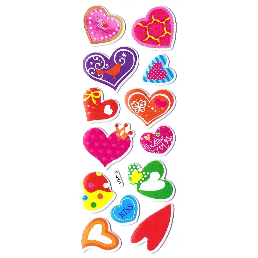 

SK565 Sticker Stiker Penghargaan Motivasi Anak Foam Emboss Hati Heart
