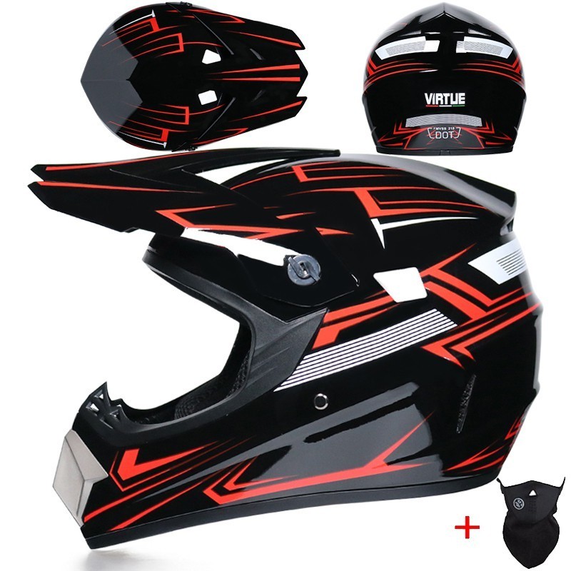 Helm sepeda motor, helm full face Helm setengah wanita Index warna-warni