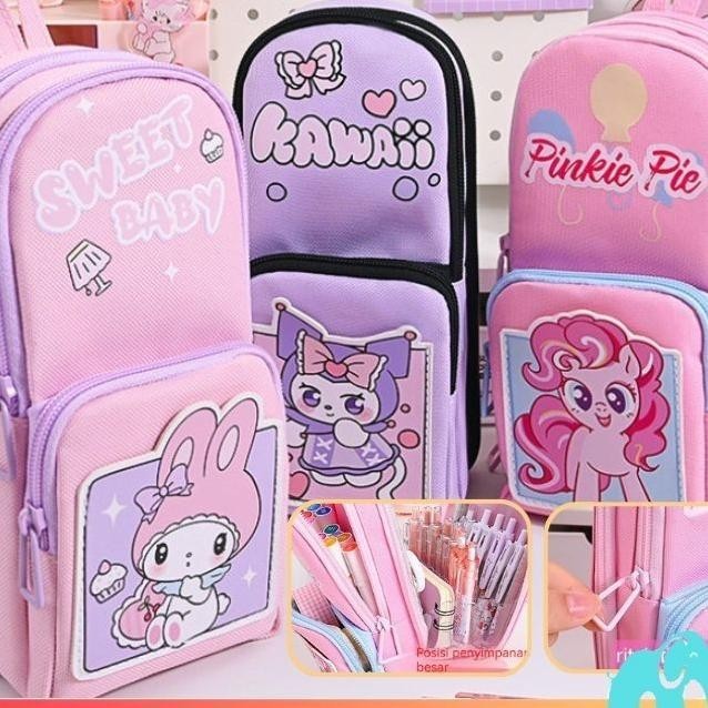 

CodKotak Sil Lucu Korea 6 Lapis Tempat Sil Aesthetic Kapasitas Besar Dapat Menampung Ggaris 20Cm Yelenggara Alat Tulis Siswa Kantor