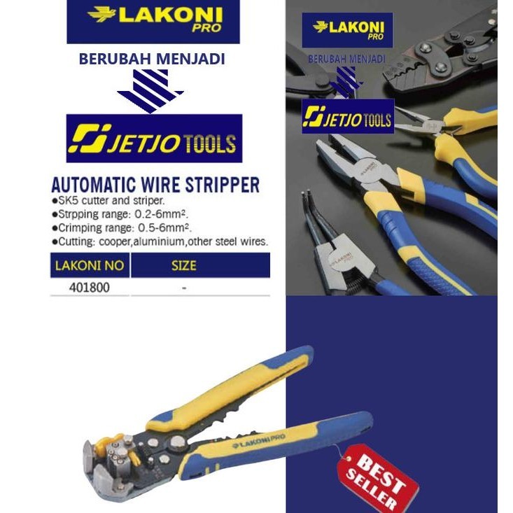 Tang Kupas Kabel Otomatis / Automatic Wire Stripper Lakoni Pro 401800