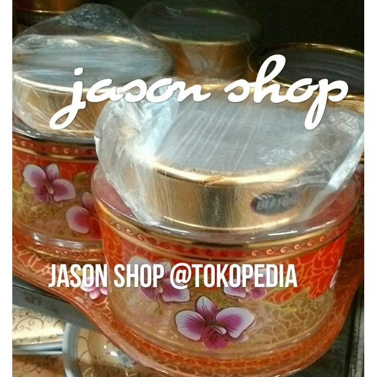 [Bisa Cod] Toples Kaca Bistro Set Isi 4Pcs With Roller/Toples Set Bistro Isi 4Pcs