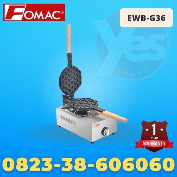 [Baru] Egg Waffle Maker Fomac Ewb G36 Mesin Wafel Telur Gas