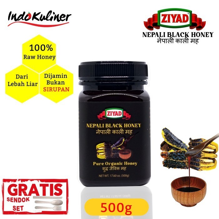 

Ready Ziyad Nepali Black Honey Madu Hitam Nepal 500 Gram ASLI By Indokuliner