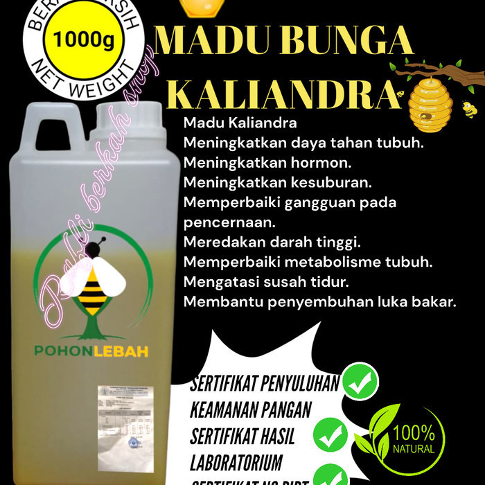

Ready madu kaliandra,honey caliandra,raw honey.netto 1kg