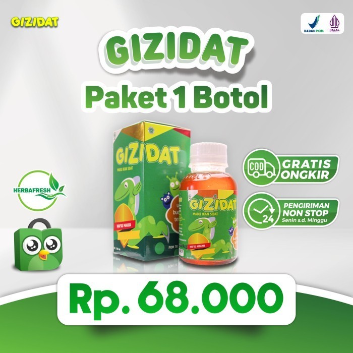 

Ready Madu GIZIDAT vitamin Atasi Anak Susah Makan Biar Lahap