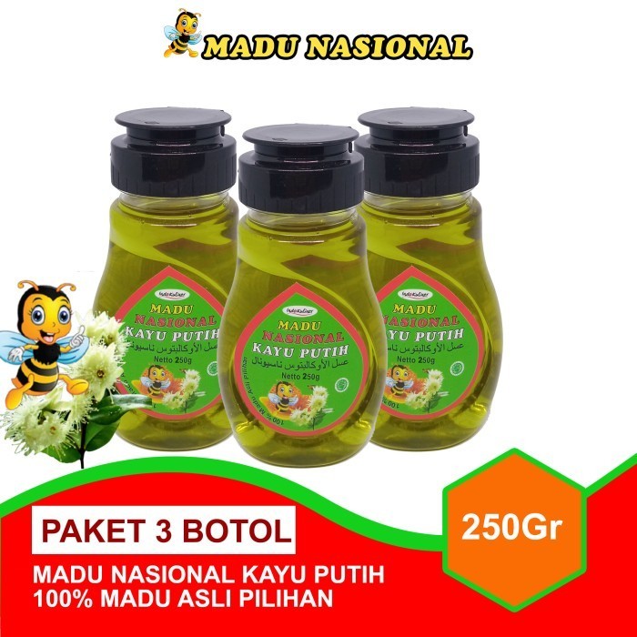 

Ready Madu Nasional Kayu Putih Cajuput 250gr 3 Botol