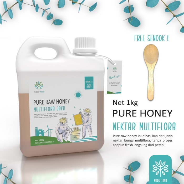 

Ready Madu Murni Asli Tava 1kg Nektar Multiflora Java 100% Pure Raw Honey