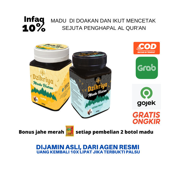 

Ready Madu Dzikriya Original Hutan Hitam Pahit Super Manis Asli Agen Resmi
