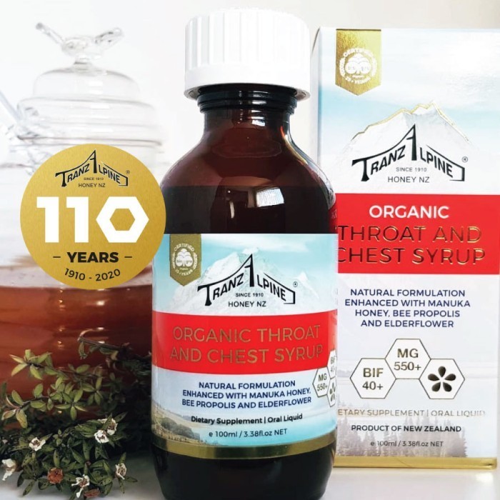 

Ready TRANZALPINE ORGANIC MANUKA HONEY MGO 550+ PROPOLIS, COLD & FLU