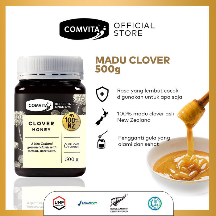 

Ready Comvita Clover Honey 500g Madu Murni Alami Asli New Zealand