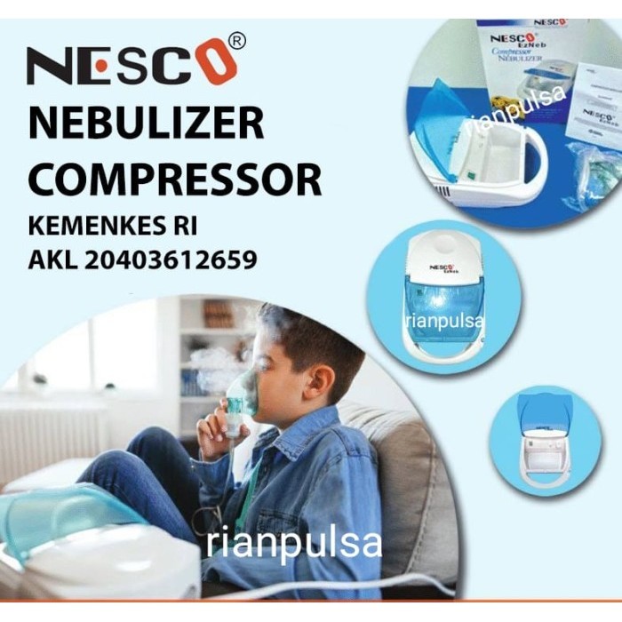 Nebulizer Handyneb Portable Nebu Mesin Uap Alat terapi uap asma sesak