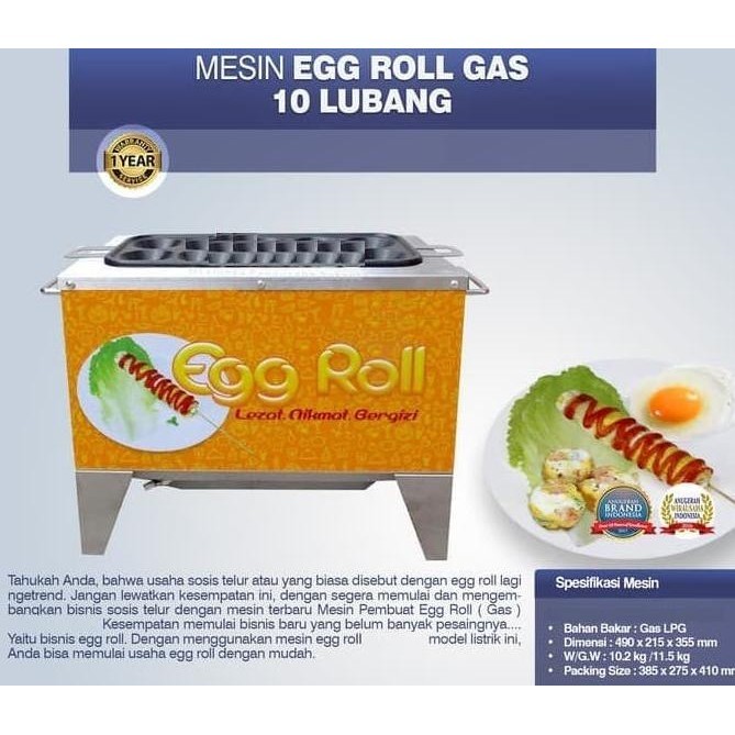 [New] Mesin Egg Roll 10 Lubang Gas Lpg Alat Masak Pembuat Sostel Cetakan