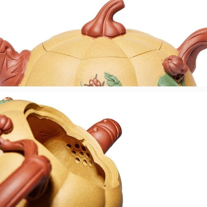 [Ready] Yixing Purple Clay Teapot Pure Handmade Pumpkin Teapot