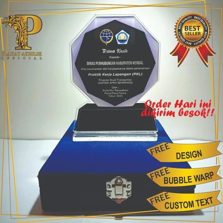 CR - TERLARIS... Plakat Wisuda | Plakat Akrilik Custom | Plakat Penghargaan | Plakat KKN | Plakat Gr