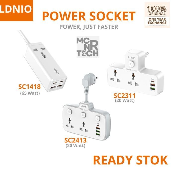 Ldnio Stop Kontak Power Socket Sc1418 Sc2413 Sc2311 Fast Charging