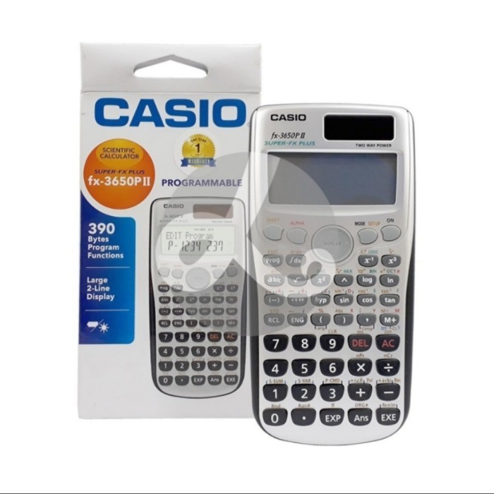 

Ready Casio FX3650P v2 Scientific Calculator ilmiah kalkulator FX-3650P II