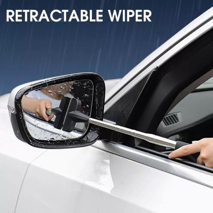 Tongkat Wiper Spion / Alat Pembersih Kaca Spion Mobil Anti Air Kabut