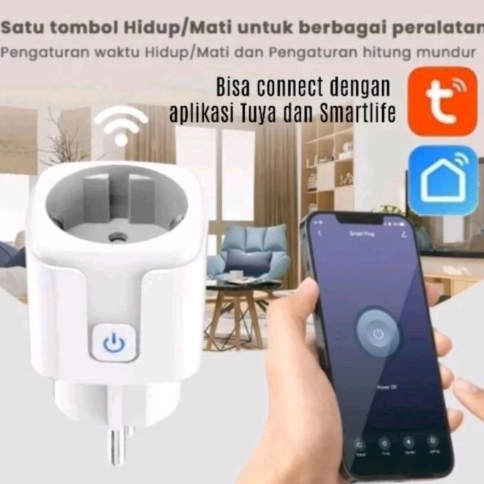 Wifi Smart Plug Socket 16A / Wifi Stop Kontak Colokan Smart Switch