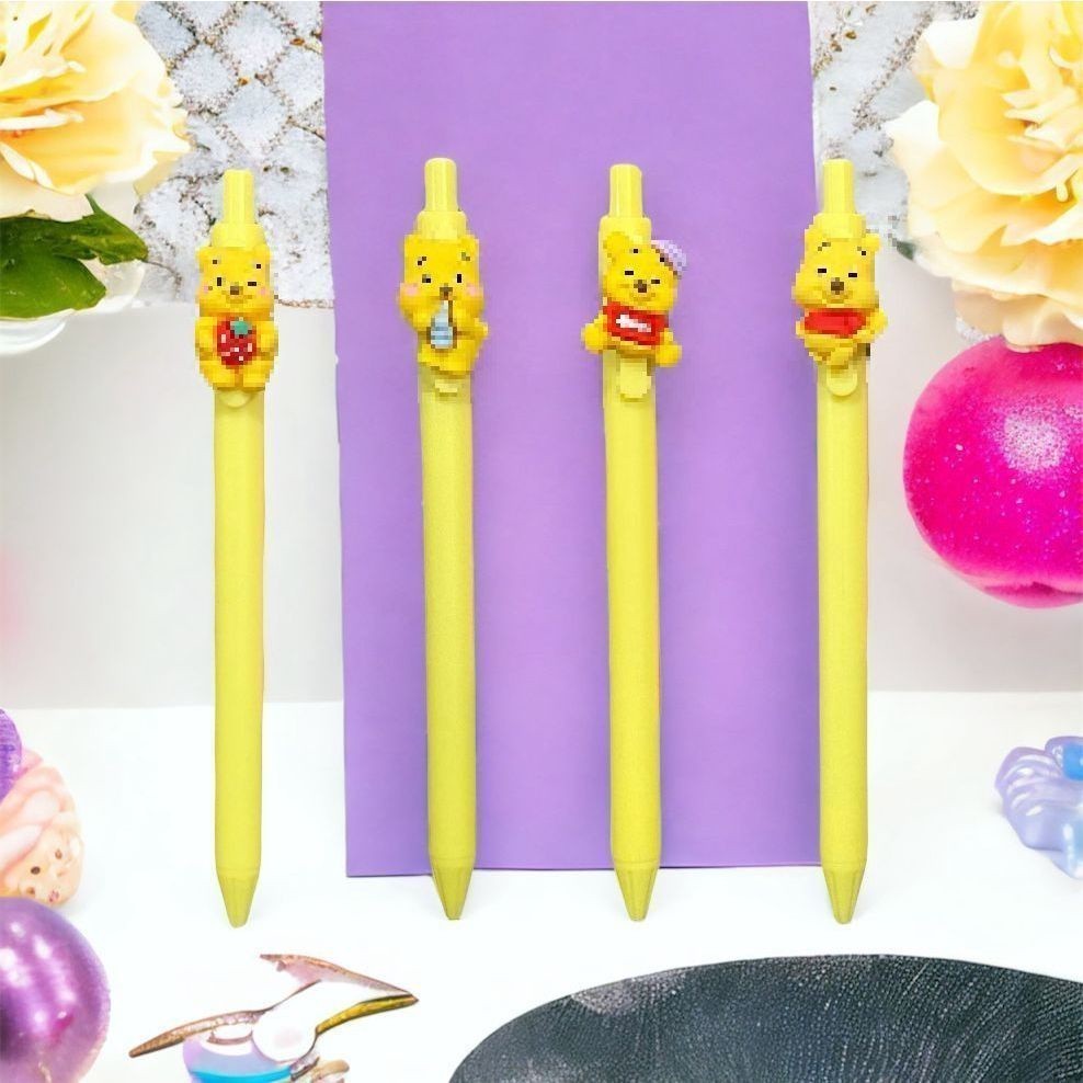 

OST Pulpen Bear Kuning Tinta Gel Cair Hitam Motif Animasi Kartun Unik Pena Cetekan Karakter Beruang Kuning Lucu Alat Tulis Sekolah Kantor Stationary