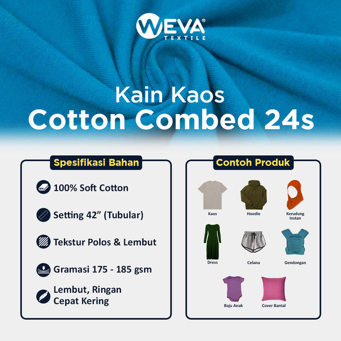 Bahan Kain Kiloan Cotton Combed 24S Bahan Kaos Distro
