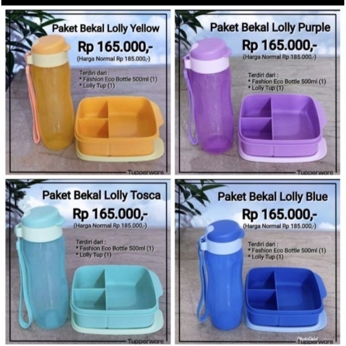 TUPPERWARE PAKET LOLLY TUP DAN ECO BOTTLE 500ML 2PCS