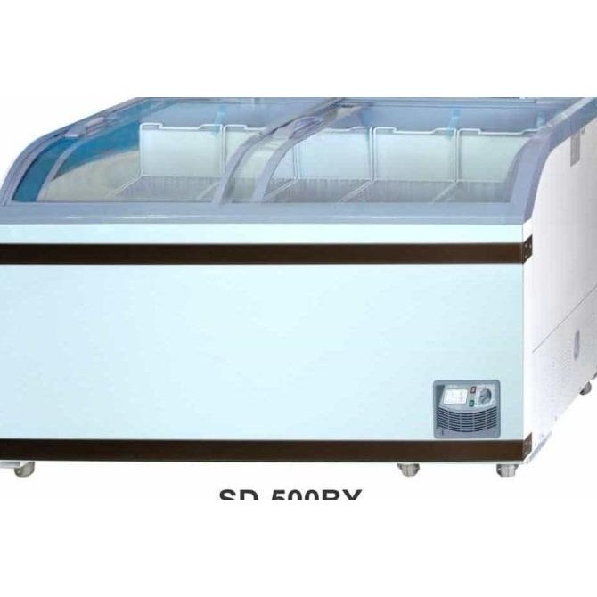 [Baru] Gea Sd-500By Sliding Curve Glass Freezer Sd-500By / Sd 500By / Sd500By